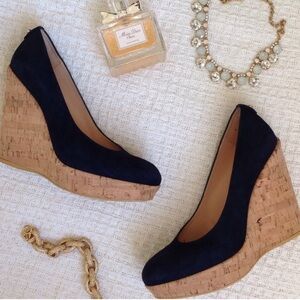 Stuart Weitzman Corkswoon Navy Blue ASO Kate Middleton Princess of Wales